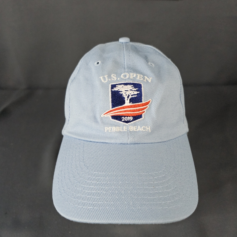 2019 US Open Pebble Beach Golf Hat Cap USGA Member Light Blue Strapback